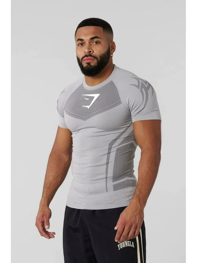 Fashion GYMSHARK T-Shirt Sports Fitness T-Shirt Quick-Drying