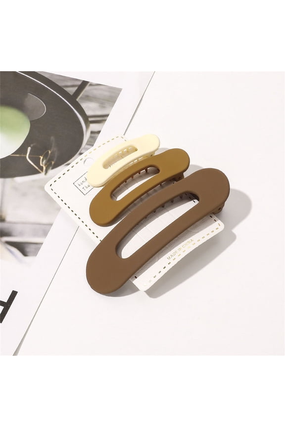 Fashion Geometric Hair Clips for Women - Non Colorful Acrylic Barrettes and Hair Styling Accessories for Teens and Girls - Gradient Three Piece Set