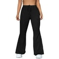 thumbnail image 1 of Fashion Gifts for Her Nnhblu Sweatpants Autumn Bell-bottoms Flares Comfy Long Casual Trousers for Women Black, 1 of 9