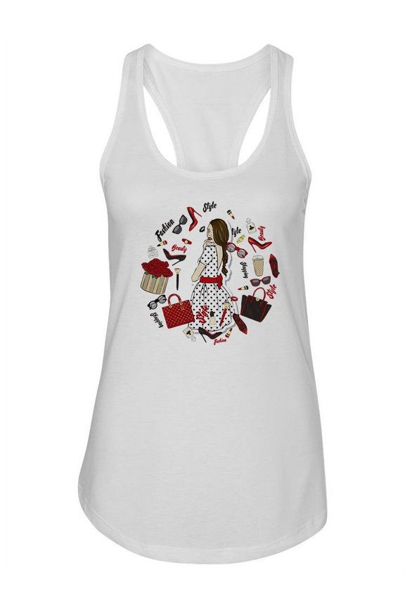 Fashion Girl Design Tank Women -Image by Shutterstock, Female x-Small