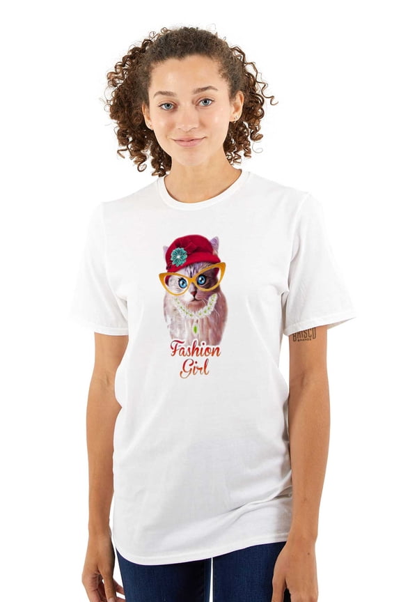 Fashion Girl Funny Crazy Cat Lady Women's Plus Size Graphic Tee Brisco Brands 3X