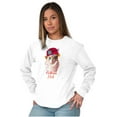 thumbnail image 1 of Fashion Girl Funny Crazy Cat Lady Women Plus Size Long Sleeve Graphic Tee Brisco Brands 3X, 1 of 5