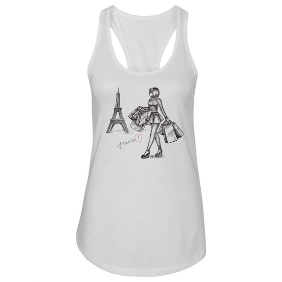 Fashion Girl In Paris. Tank Women -Image by Shutterstock, Female x-Small