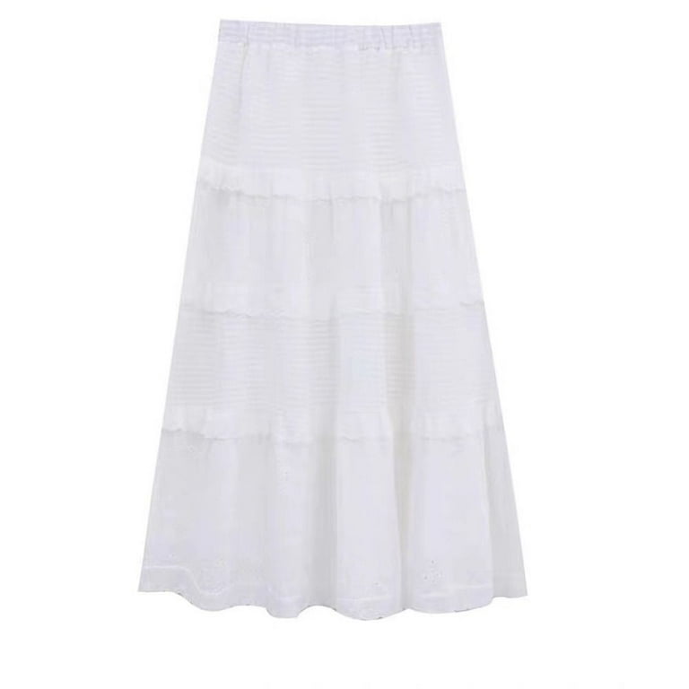 High waist a line skirt with elastic waist 4362 High waist a line skirt with elastic waist 4362
