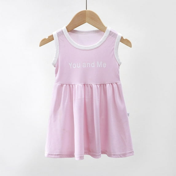 Fashion Girls' Summer New Short Sleeve Ruffled Pockets Round-Neck Printed Dress Dress Sweet Tank Top Summer Beach Dress For Girl Trendy Dress