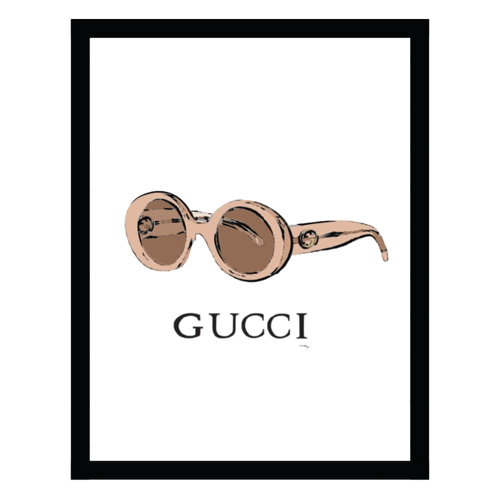 Fashion Glam Designer Sunglasses - Framed Print