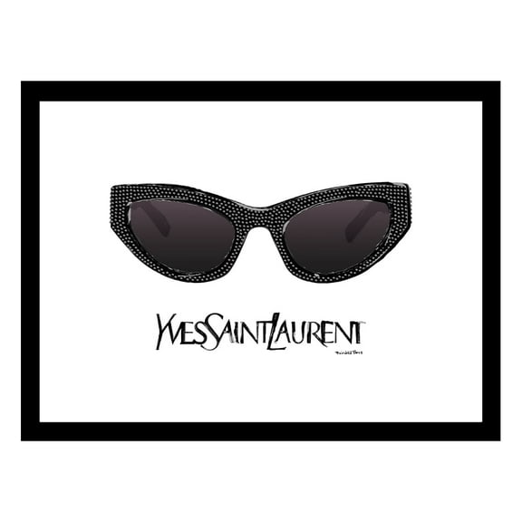 Fashion Glam Designer Sunglasses - Framed Print