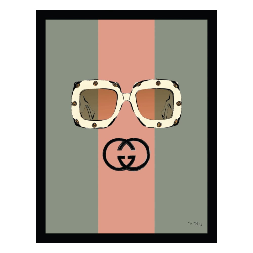 Fashion Glam Designer Sunglasses - Framed Print