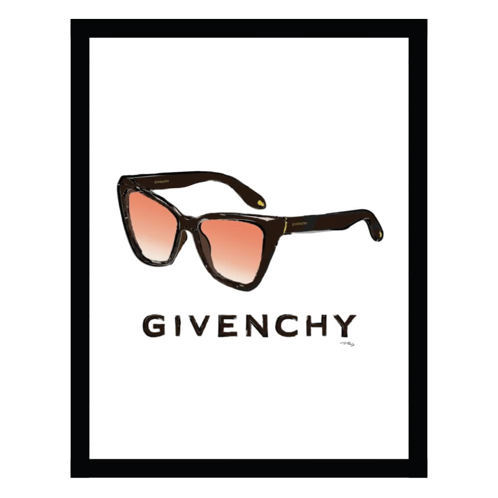 Fashion Glam Designer Sunglasses - Framed Print