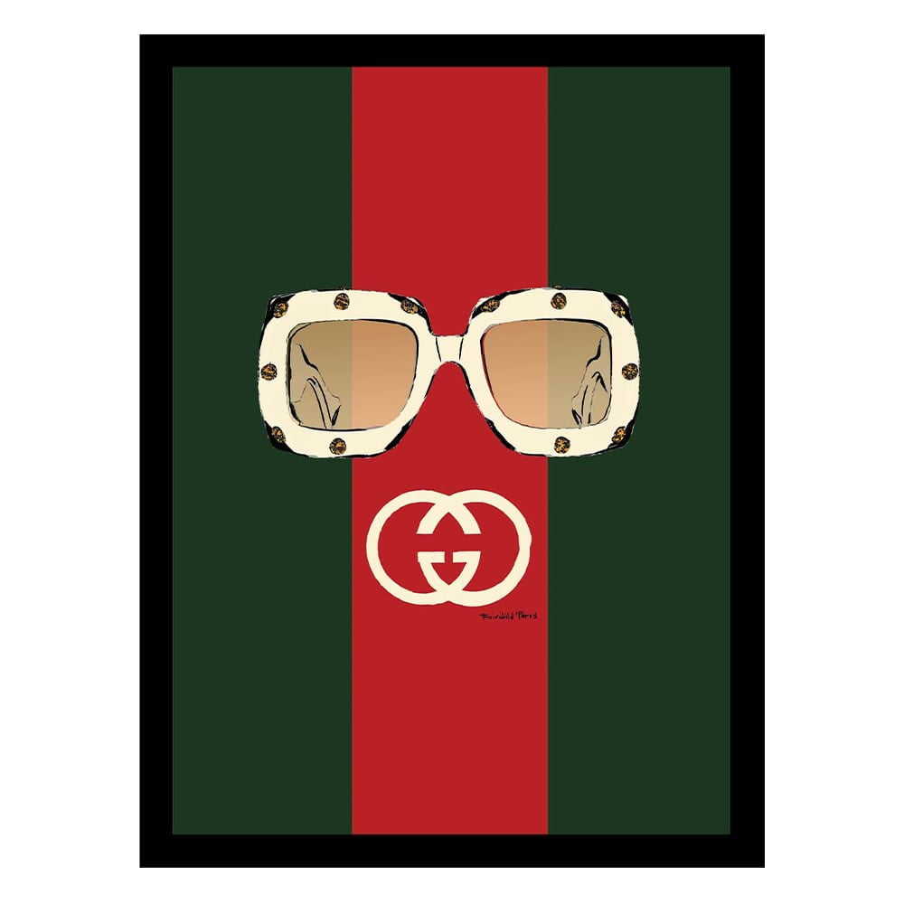 Fashion Glam Designer Sunglasses - Framed Print