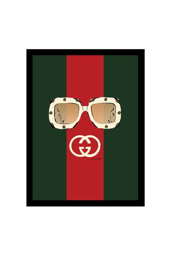 Fashion Glam Designer Sunglasses - Framed Print