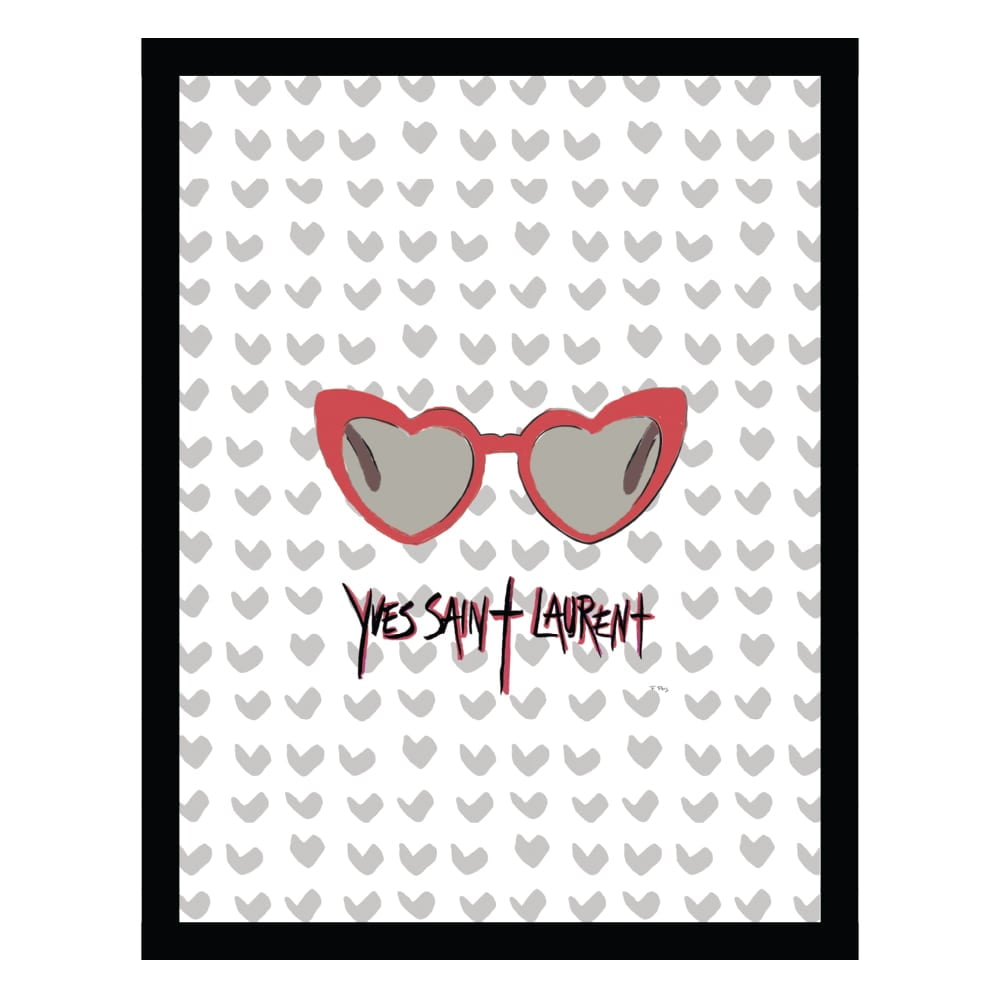 Fashion Glam Designer Sunglasses - Framed Print