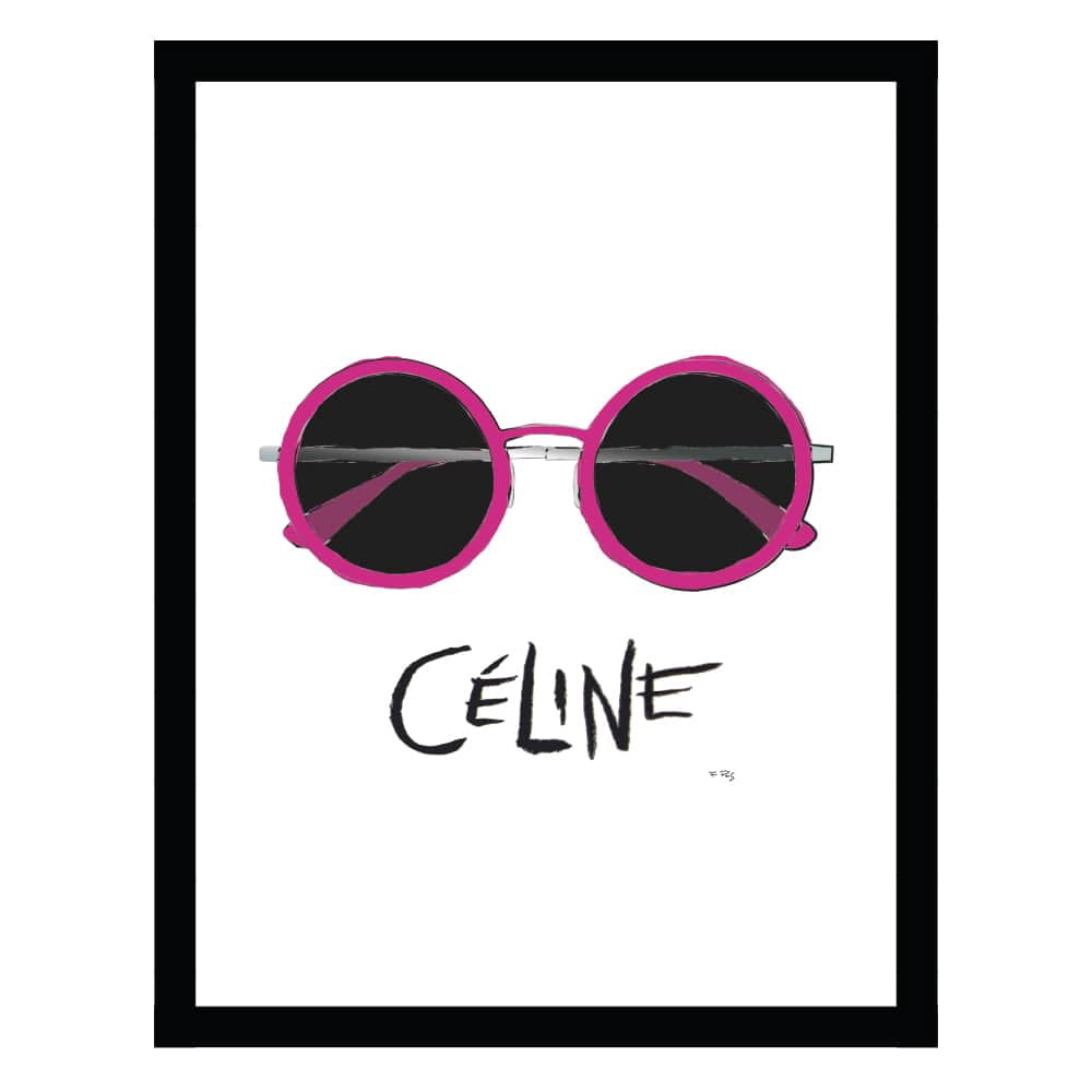 Fashion Glam Designer Sunglasses - Framed Print