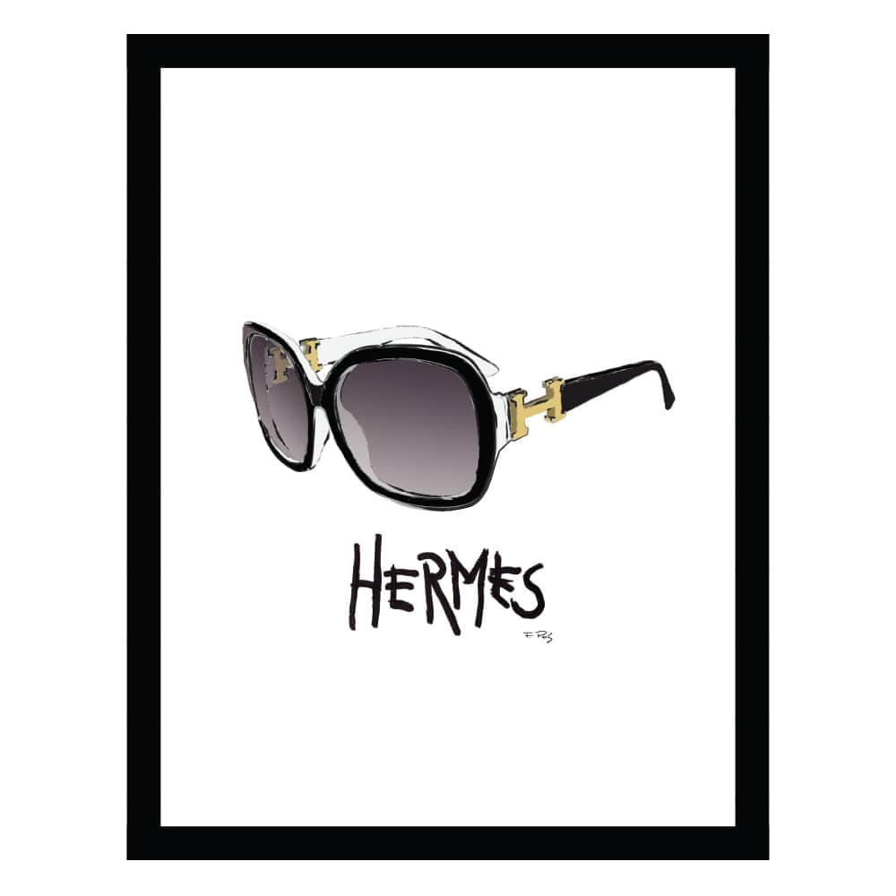 Fashion Glam Designer Sunglasses - Framed Print