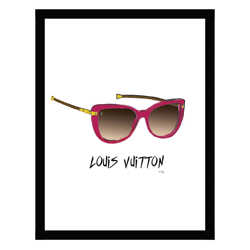 Fashion Glam Designer Sunglasses - Framed Print