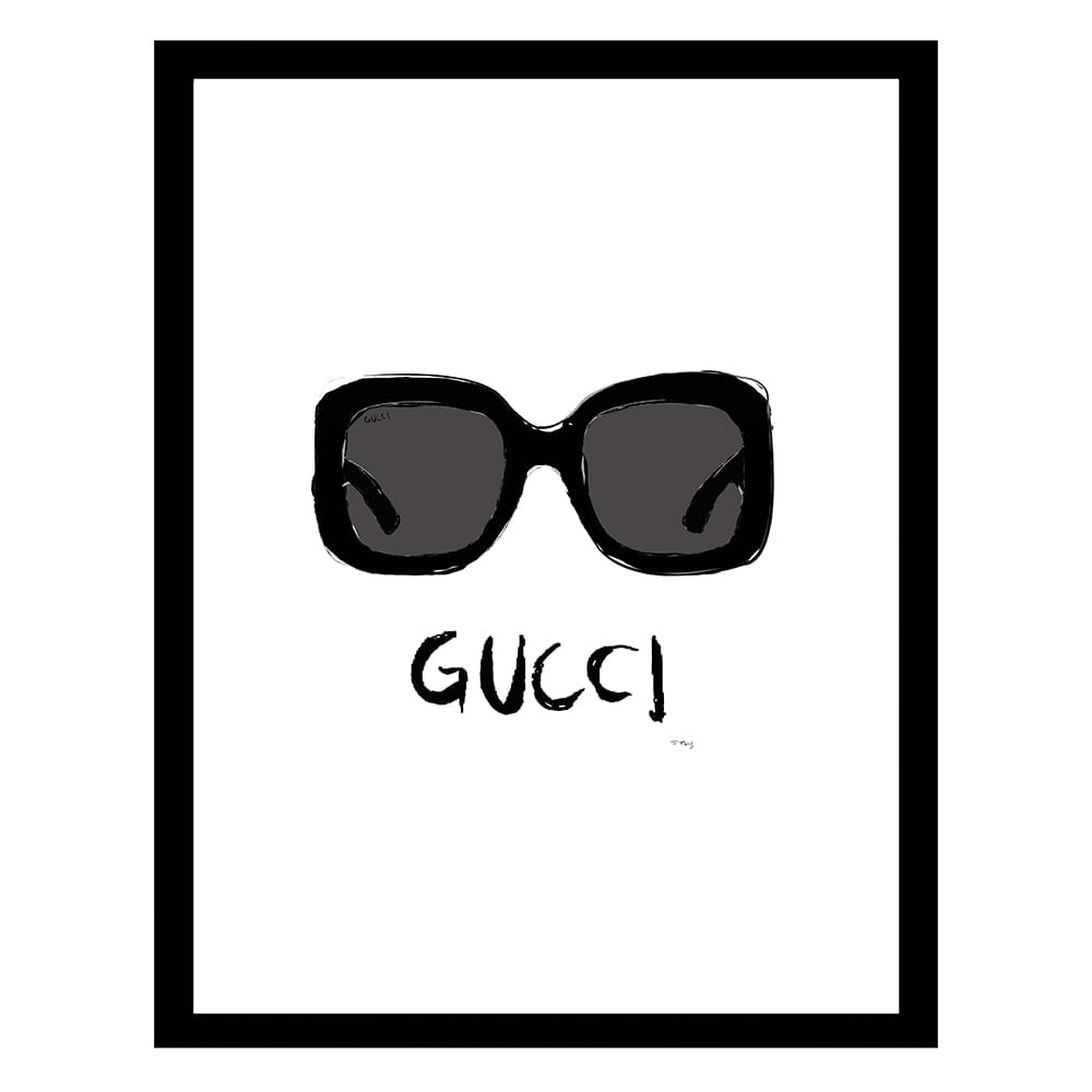 Fashion Glam Designer Sunglasses - Framed Print