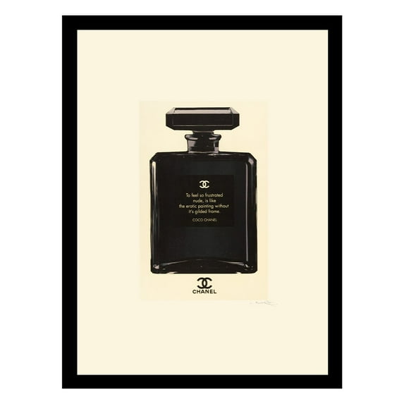 Fashion Glam Perfume Bottle, Classic Quote - Framed Print