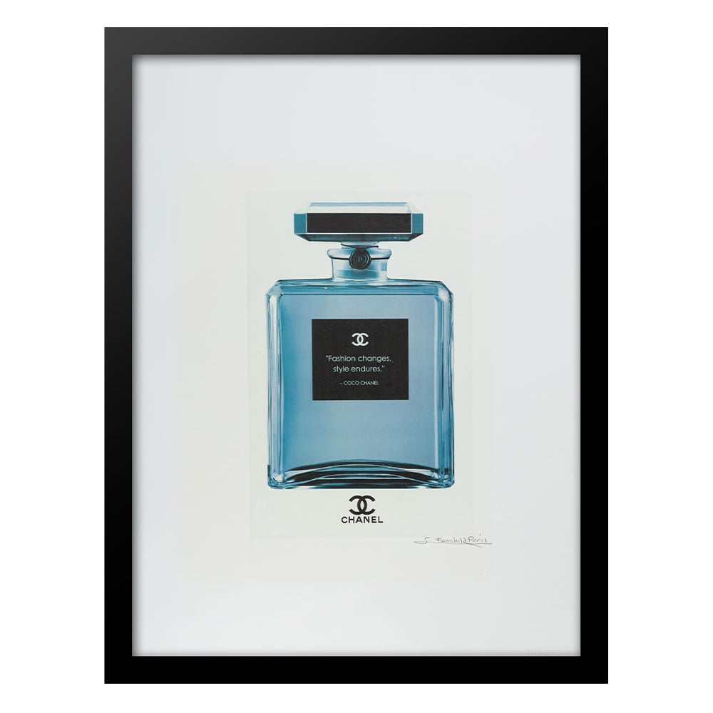 Fashion Glam Perfume Bottle, Classic Quote - Framed Print