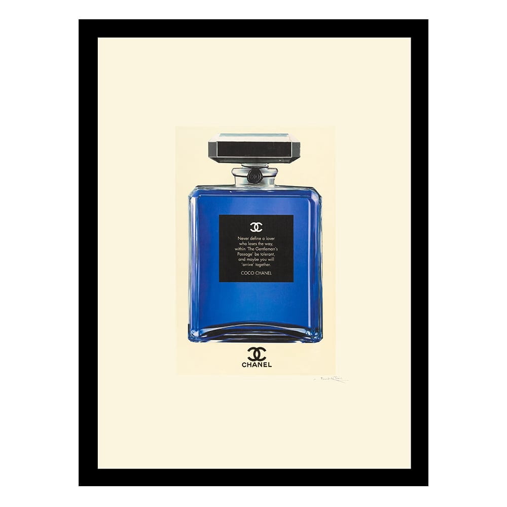 Fashion Glam Perfume Bottle, Classic Quote - Framed Print