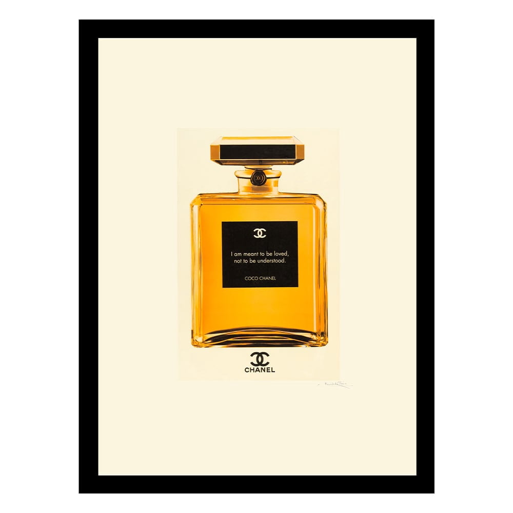 Fashion Glam Perfume Bottle, Classic Quote - Framed Print
