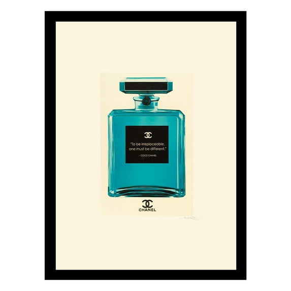Fashion Glam Perfume Bottle, Classic Quote - Framed Print