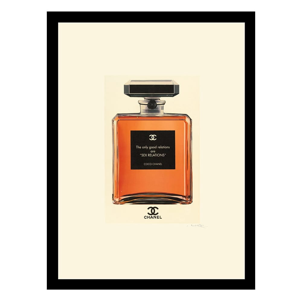 Fashion Glam Perfume Bottle, Classic Quote - Framed Print