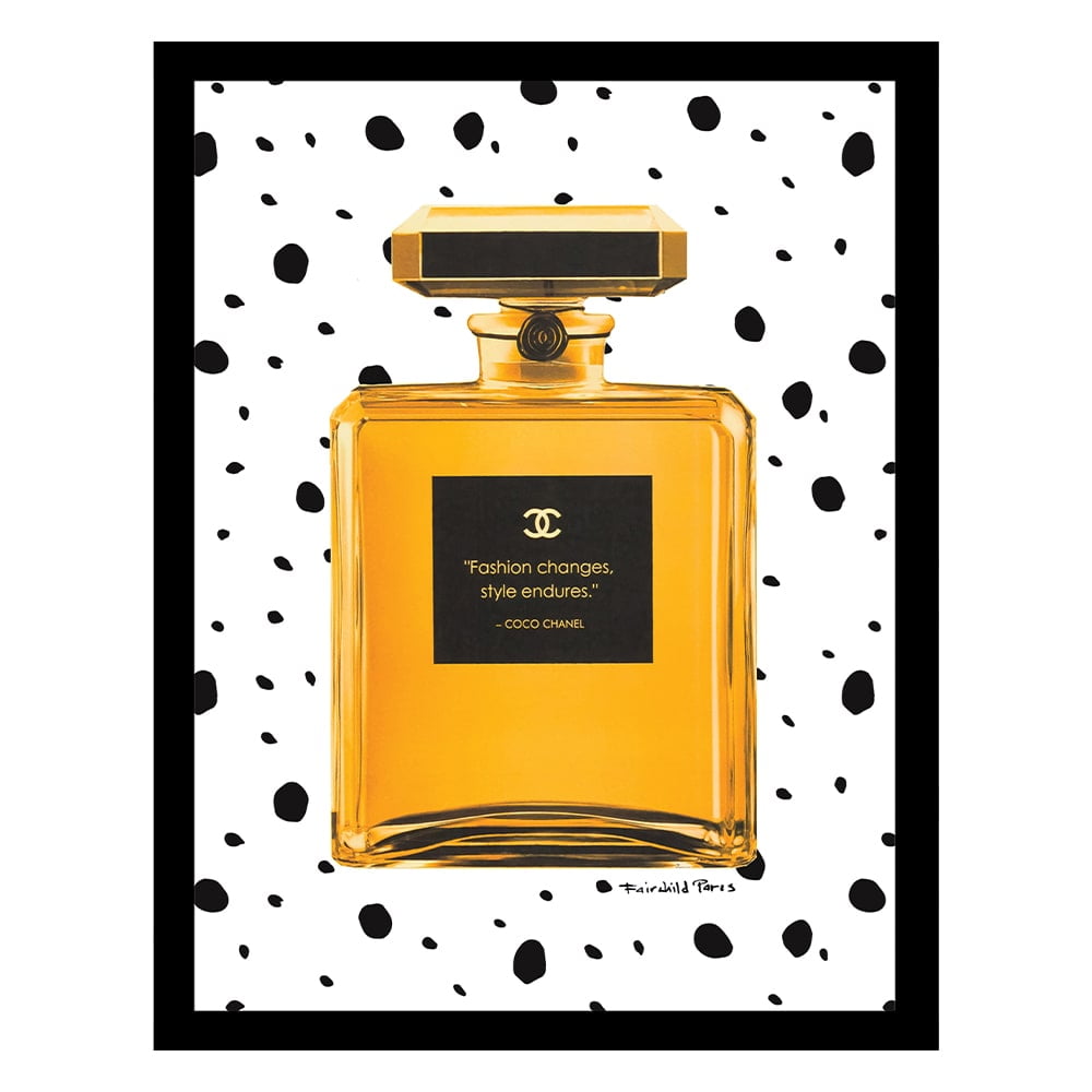 Fashion Glam Perfume Bottle, Classic Quote - Framed Print