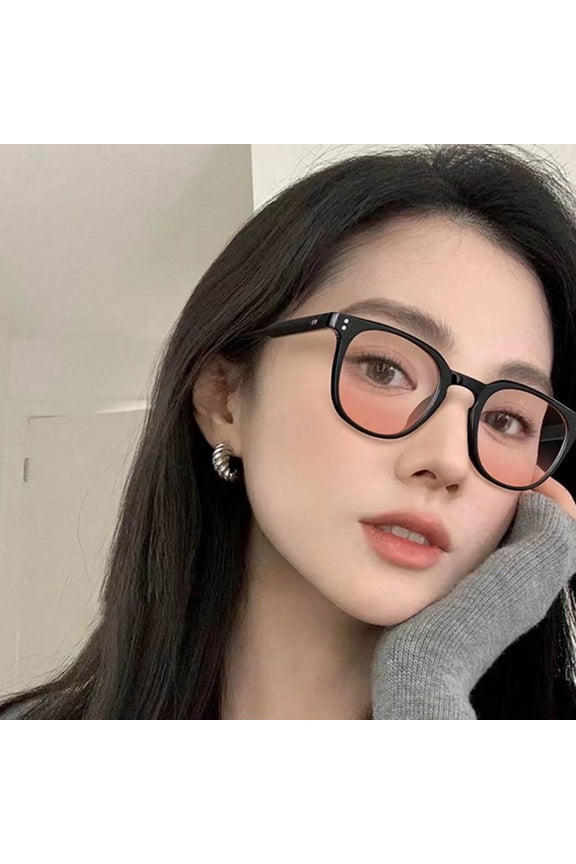 Fashion Glasses Pure To Large Frame Decorative Street Shot Plain Plain Light Distance Glasses for Driving Shield for Women Eye Shades for Tanning compatible with Polarized for Women with Nose Womens