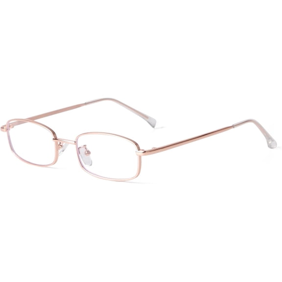 Fashion Glasses for Woman Men, Y2k Rectangle Blue Light Glasses 90s Metal Black Glasses