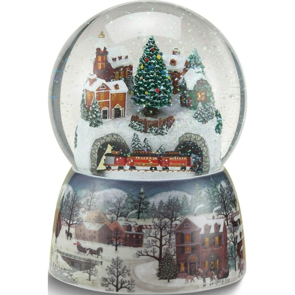 Fashion Glitterdome Musical Moving Train (4.75 X 4.75) Made In China gm15751