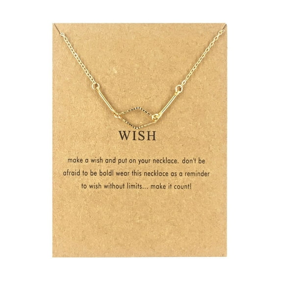 Fashion Gold Rectangle Heart Necklaces for Women Blessing Card Clavicle Chain Choker Friendship Gift Girlfriend Jewelry