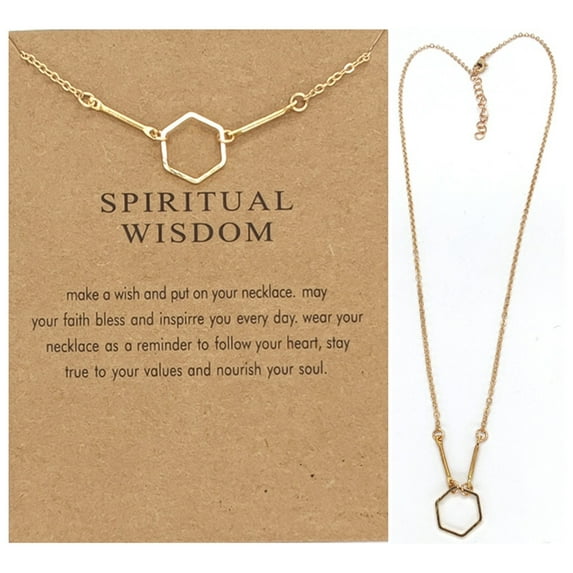 Fashion Gold Rectangle Heart Necklaces for Women Blessing Card Clavicle Chain Choker Friendship Gift Girlfriend Jewelry