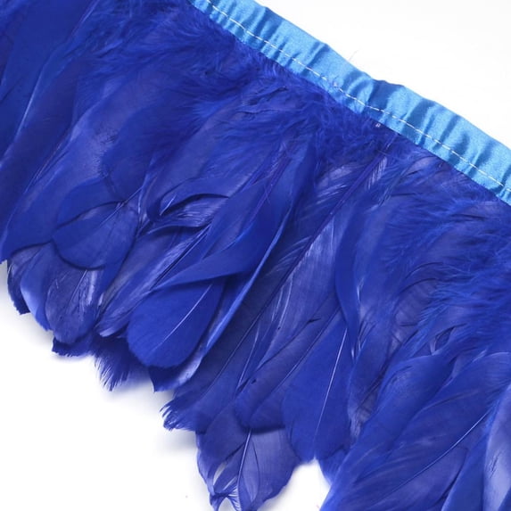 Fashion Goose Feather Cloth Strand Costume Accessories Blue Feather: 100~180x38~62mm 2m/bag