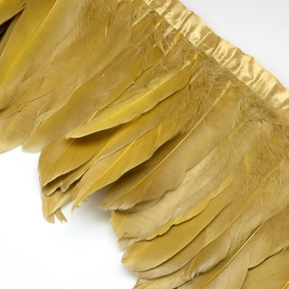 Fashion Goose Feather Cloth Strand Costume Accessories Dark Goldenrod Feather: 100~180x38~62mm about 2m/bag