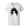 thumbnail image 1 of Fashion Goth Woman Portrait T-Shirt Women -Image by Shutterstock, Female Medium, 1 of 2