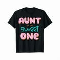 thumbnail image 1 of Fashion Graphic Tee,Tops Has"AUNT OF THE SWEET ONE"Letter Print,Casual Round Neck Regular Fit T-shirts, Size(S-5XL), 1 of 5