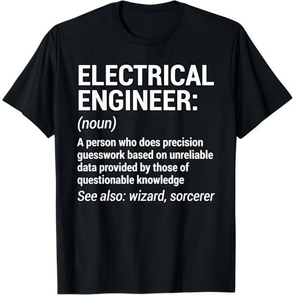 Fashion Graphic Tee,Tops Has"Electrical Engineer"Letter Print,Casual Round Neck Regular Fit T-shirts, Size(S-5XL)