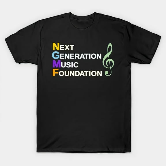 Fashion Graphic Tee,Tops Has "Next Generation Music Foundation"Letter Print,Casual Round Neck Regular Fit T-shirts, Size(S-5XL)
