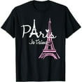 thumbnail image 1 of Fashion Graphic Tee,Tops Has Paris Eiffel Tower Print,Casual Round Neck Regular Fit T-shirts, Size(S-5XL), 1 of 5