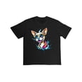 thumbnail image 1 of Fashion Graphic Tee,Tops Has Sunglasses Dog Print Pattern,Casual Round Neck Regular Fit T-shirts, Size(S-5XL), 1 of 5