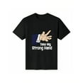 thumbnail image 1 of Fashion Graphic Tee,Tops Has"Take My Strong Hand"Letter Print,Casual Round Neck Regular Fit T-shirts, Size(S-5XL), 1 of 5