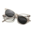 thumbnail image 1 of Fashion Gray Square Reading Glasses 2.00 for Men Polarized Outdoor Magnetic Clip-on Sunglasses Plastic Presbyopic Glasses for Women UV +2.00, 1 of 5