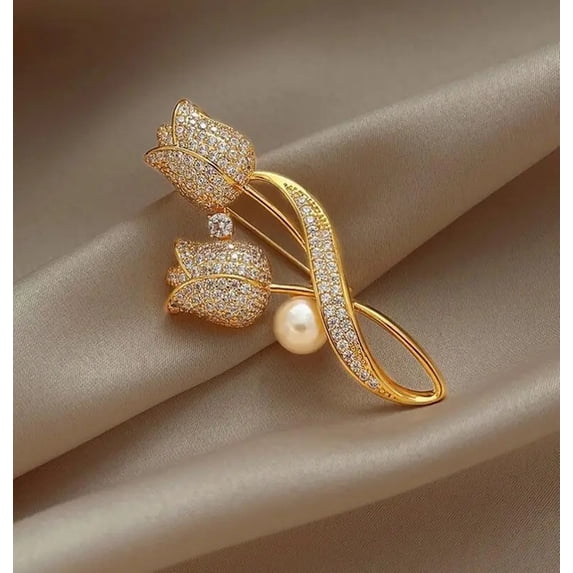 Fashion Green Rhinestone Bamboo Leaf Brooches For Women Vintage Plant Safety Pins Creative Corsage Badge Jewelry