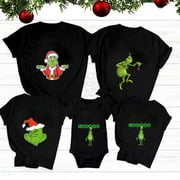 DLRB Fashion Grinch Print Christmas T-shirt For Women/Men/Kid/Family