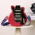 thumbnail image 1 of Fashion Guitar Shape Crossbody Bag for Women, Rock Style Shoulder Bag with Rhinestone Studs, Leather PU Guitar Purse, Unique Music Themed Handbag for Party Travel Daily Use, 1 of 6