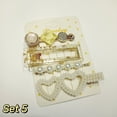 thumbnail image 1 of Fashion Hair Clips Set, 4 PCS Pearls Hair Clips Acrylic Resin Hair Barrettes - Set 5, 1 of 2