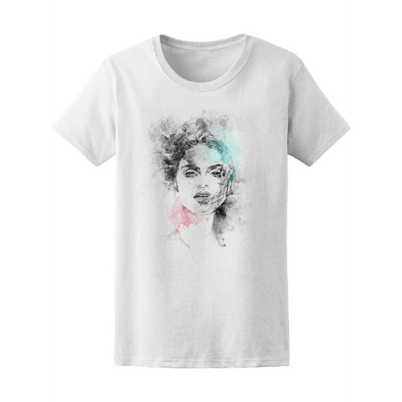 Fashion Hand Painted Face T-Shirt Men -Image by Shutterstock, Female Medium