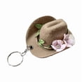 thumbnail image 1 of Fashion Hat Flower Keychain Charm Creative Floral Hat Key Accessory Trendy Keyrings Pendant Bag Hanging Decoration, 1 of 10