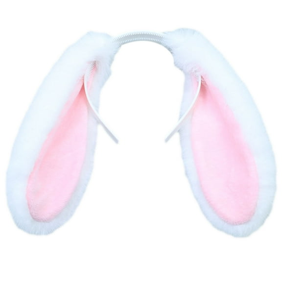 Fashion Headband Cartoon Headdress Plush Long Ears Hair Hoop Hair Accessories for Women Girls Gatherings