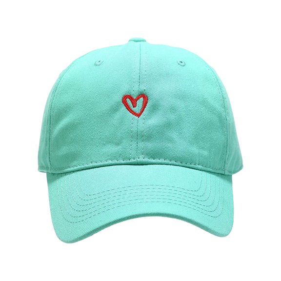Fashion Heart Pattern Baseball Cap Adjustable Size Women Sunproof Snapbacks Hat For Teens Girl Hiking Running Daily Use